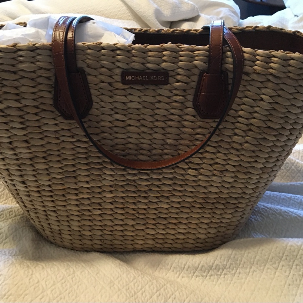 Michael Kors Brown Woven Tote